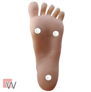 Standfuß mit Schutzkappen