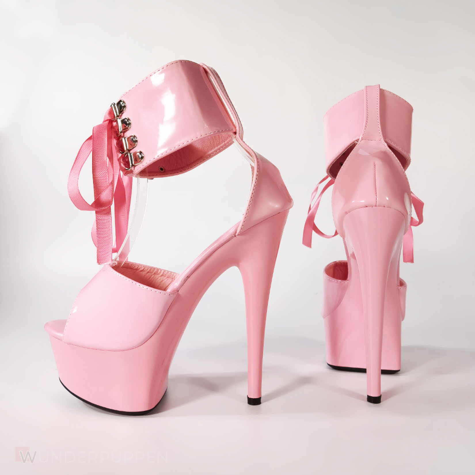 High Heels - Rosa geschnürt mit Bund – Bild 10