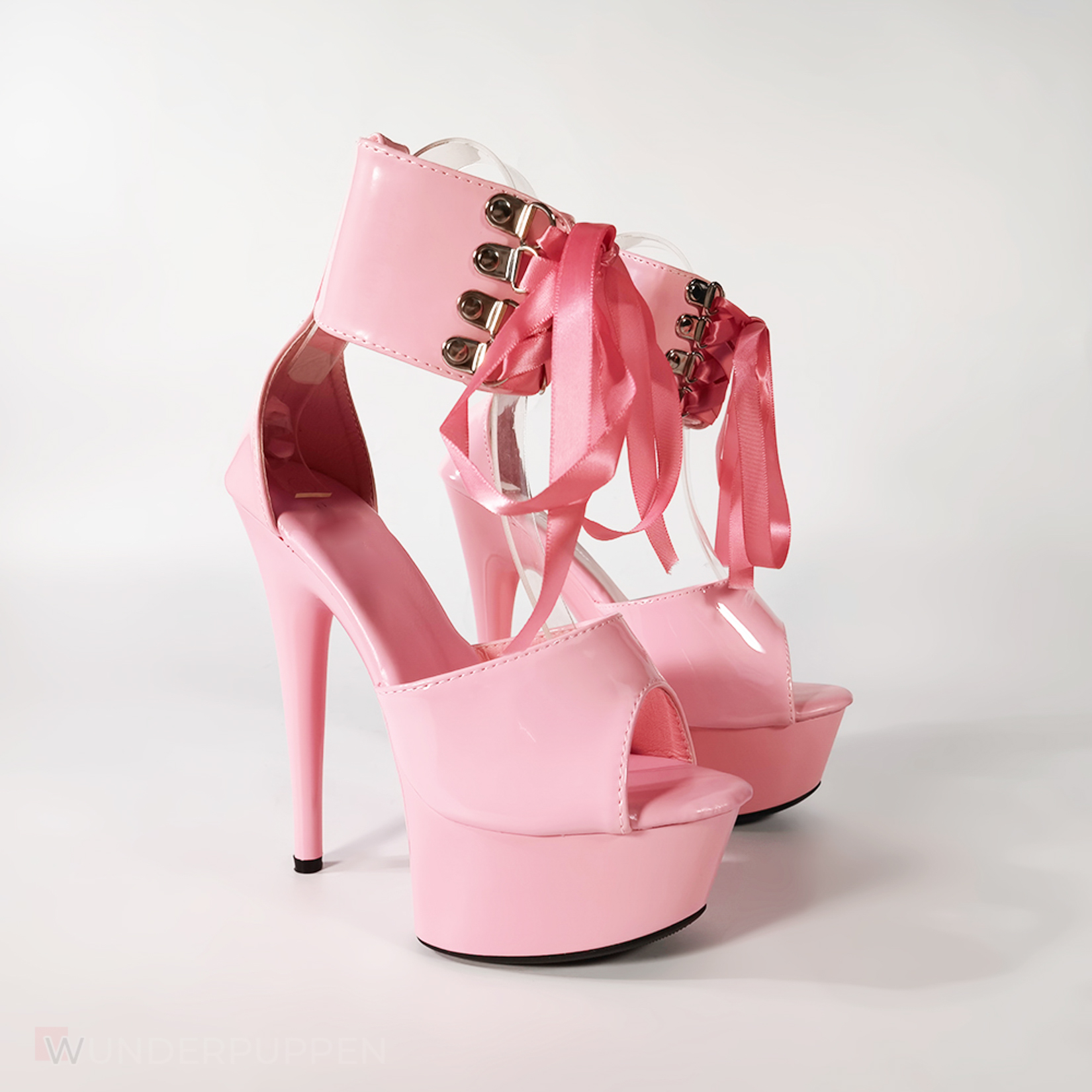 High Heels - Rosa geschnürt mit Bund – Bild 6