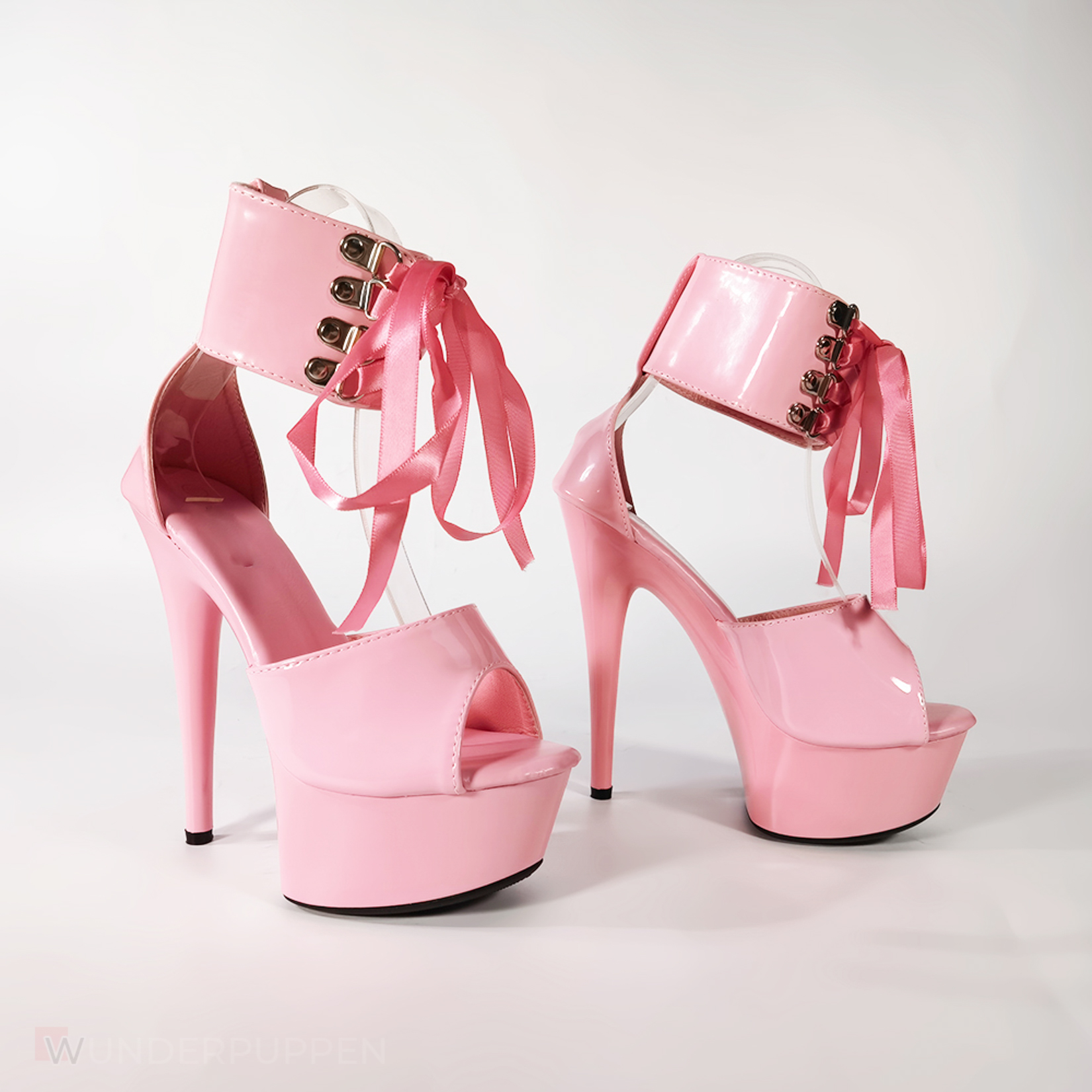 High Heels - Rosa geschnürt mit Bund – Bild 7
