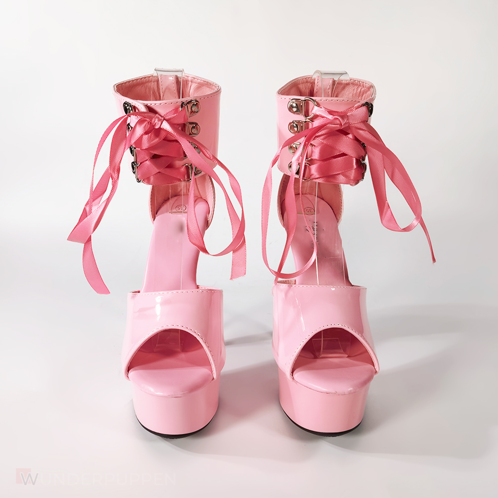 High Heels - Rosa geschnürt mit Bund – Bild 2