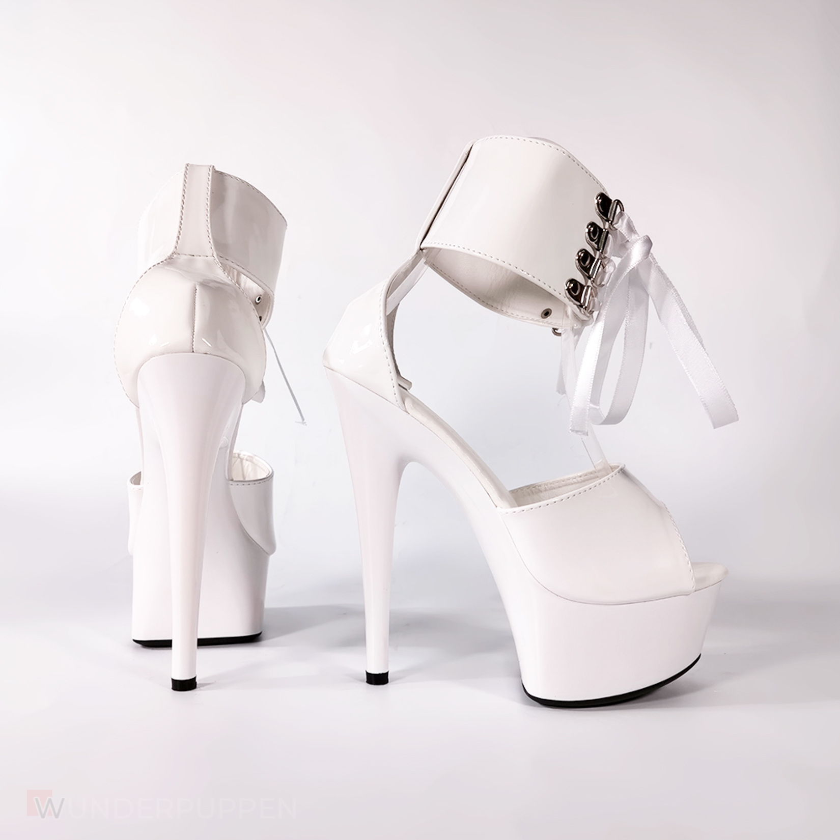 High Heels - Weiß geschnürt mit Bund – Bild 10