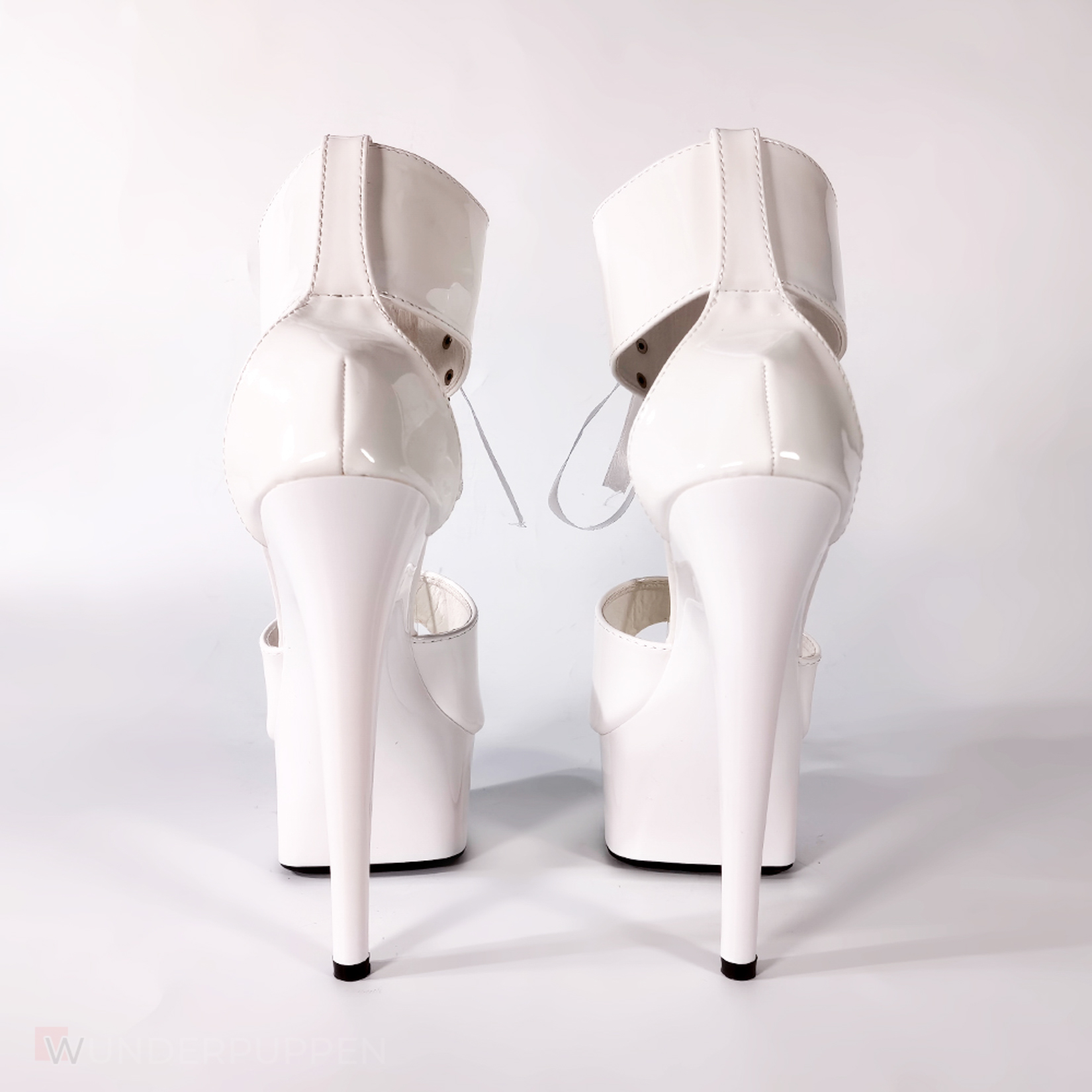 High Heels - Weiß geschnürt mit Bund – Bild 8