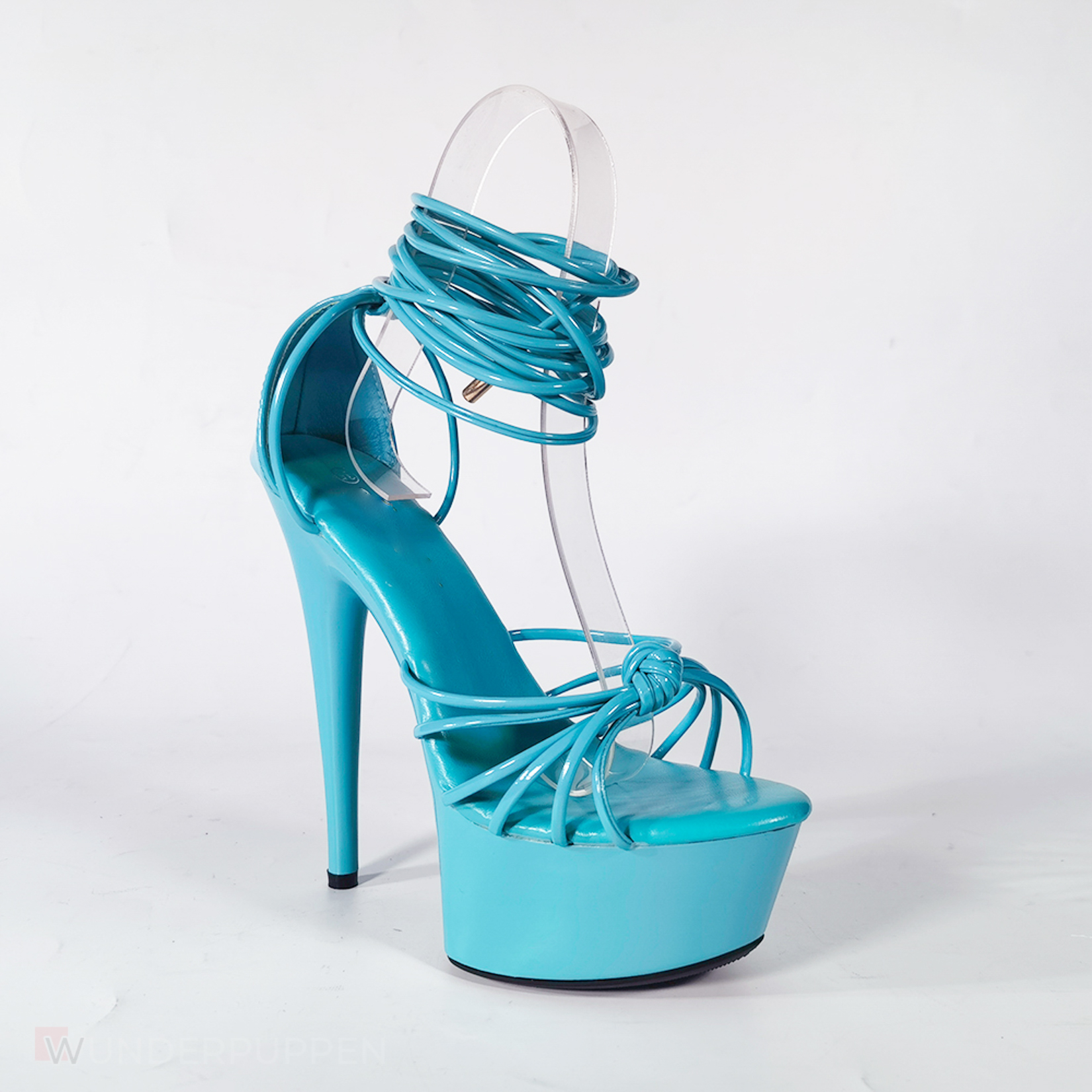 High Heels - Blau geschnürt