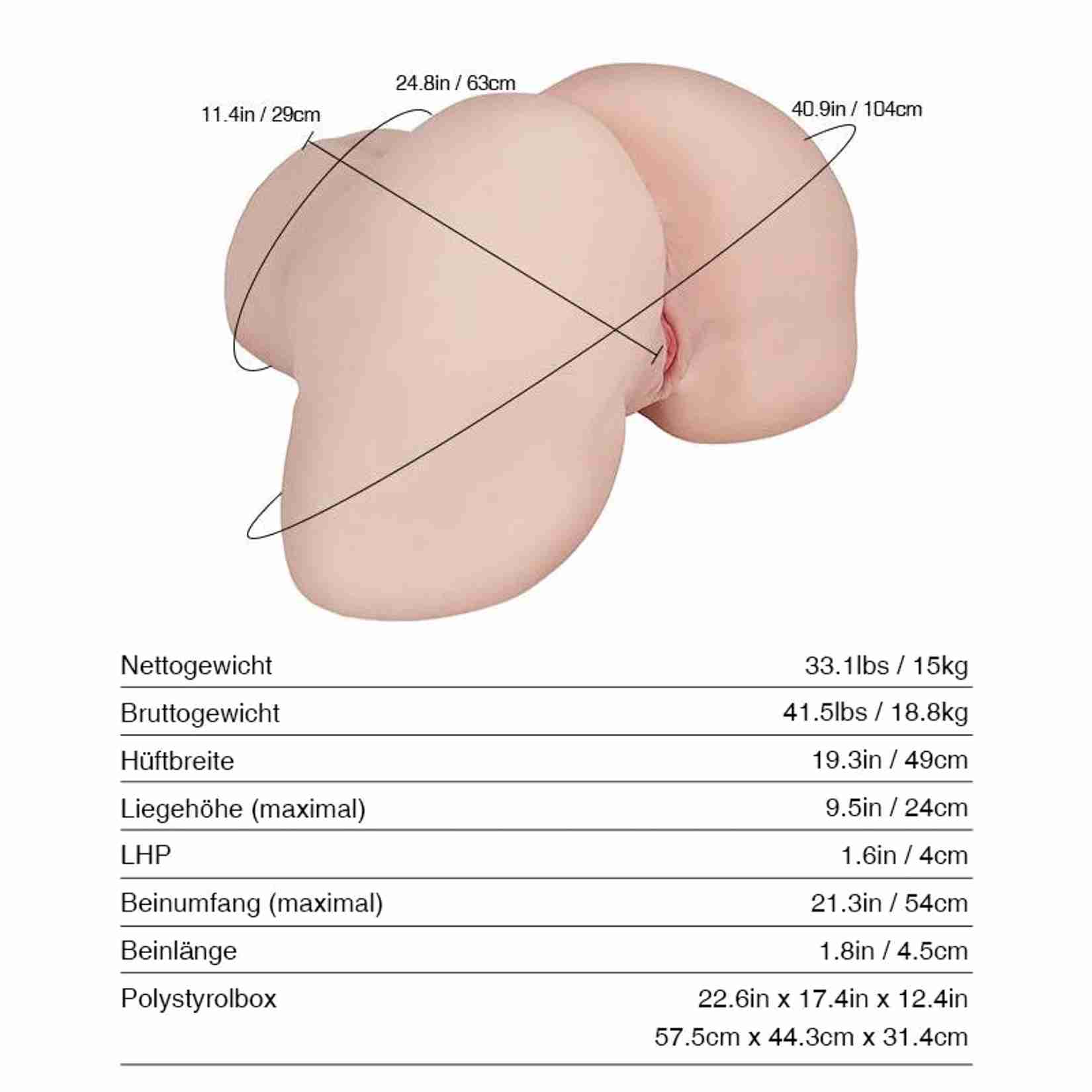 Louise: 11kg Realistische feste Blase Arsch – Bild 6