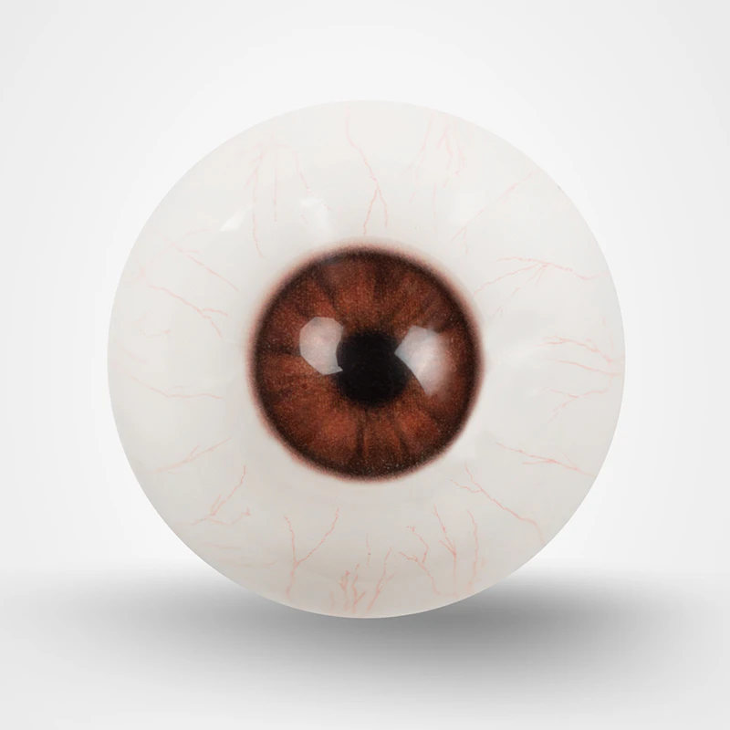 Hellbraune Augen mit Adern
