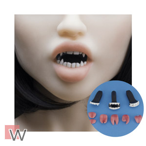 Zähne -und Zungenset - Vampir